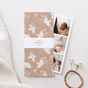 faire-part baptême fille