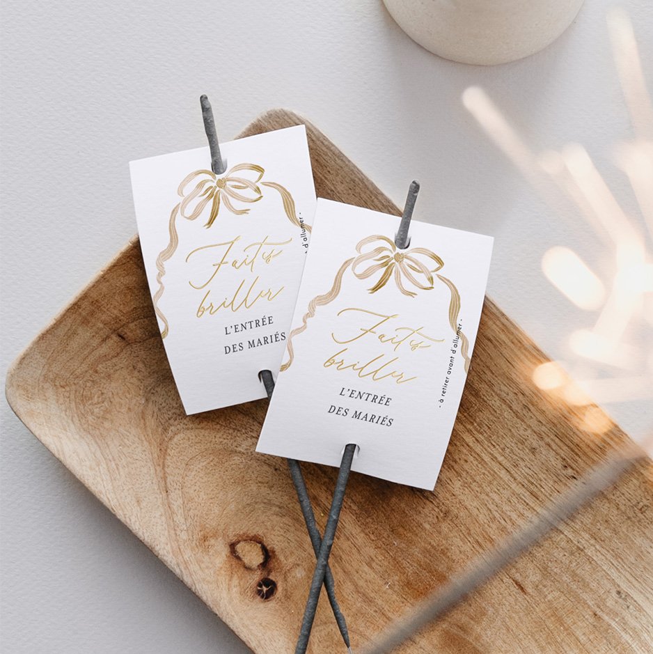 L'étiquette feu de bengale