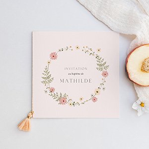 faire part baptême fille