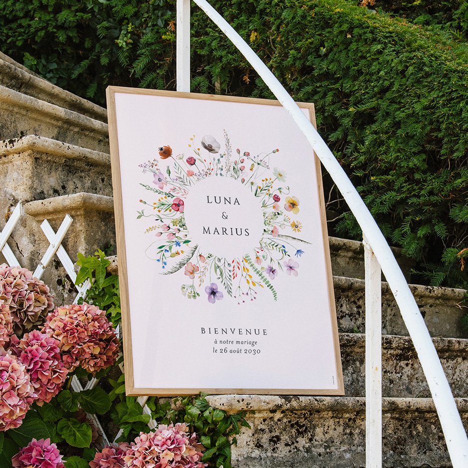 Le panneau de bienvenue