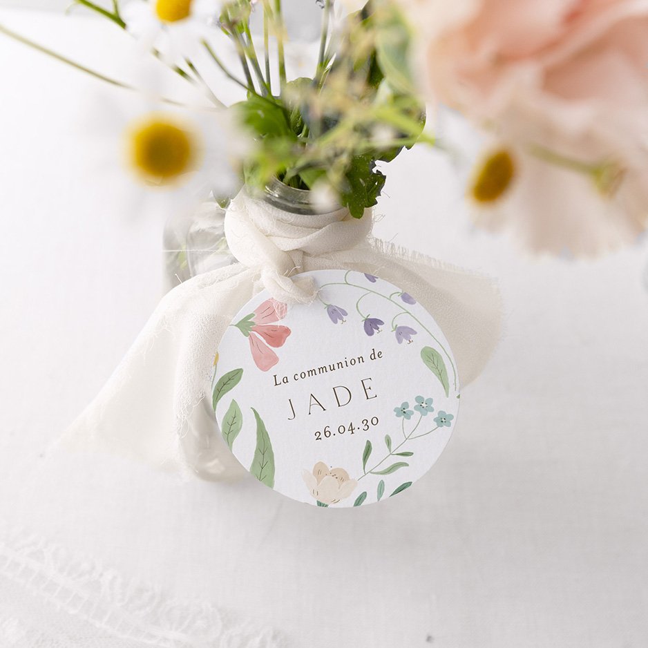 L'étiquette ronde perforée