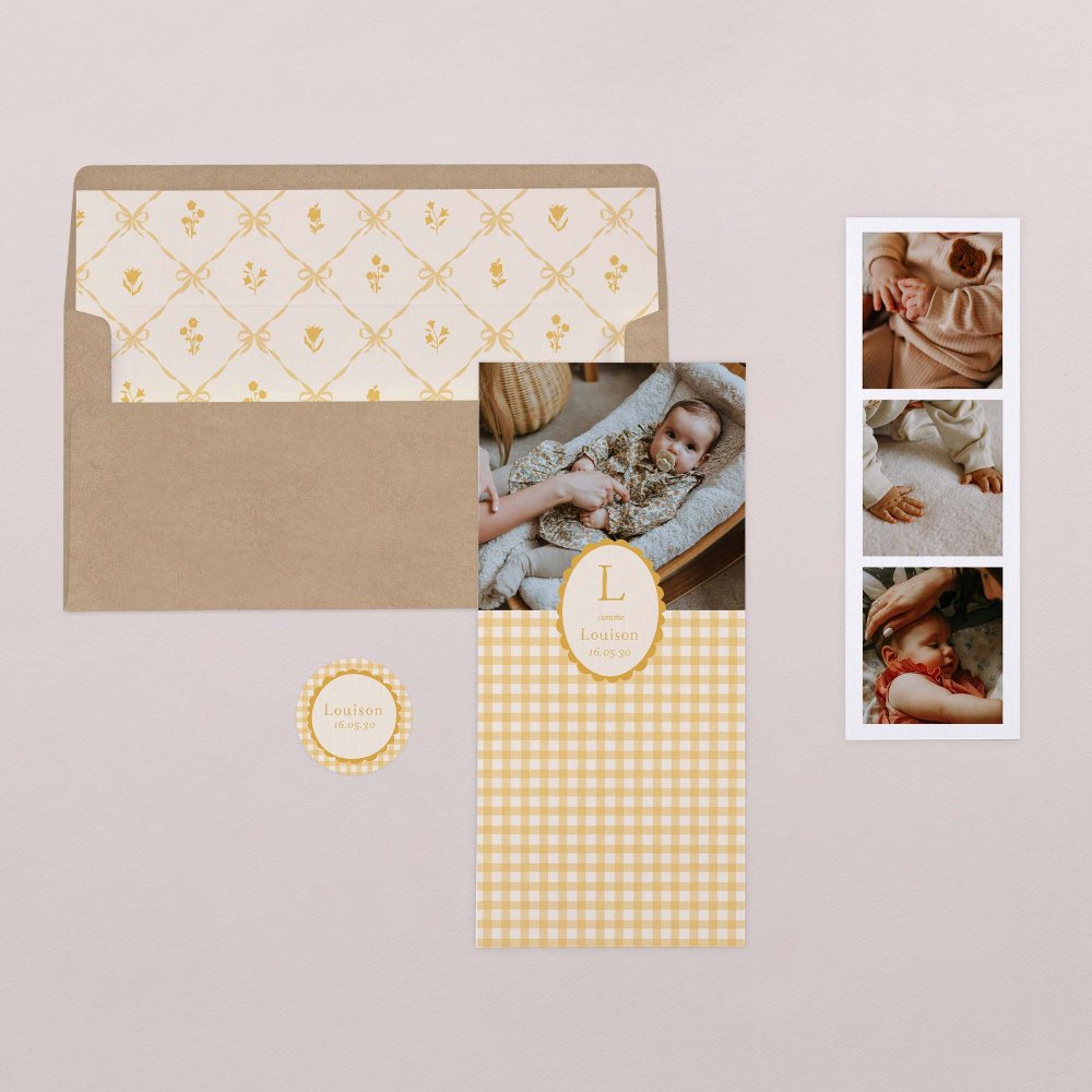 Joli vichy - moutarde