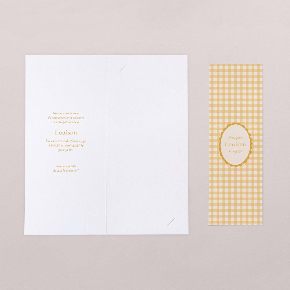 Joli vichy - moutarde