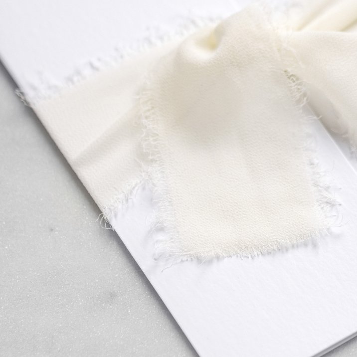 Ruban mousseline ivoire 45 cm