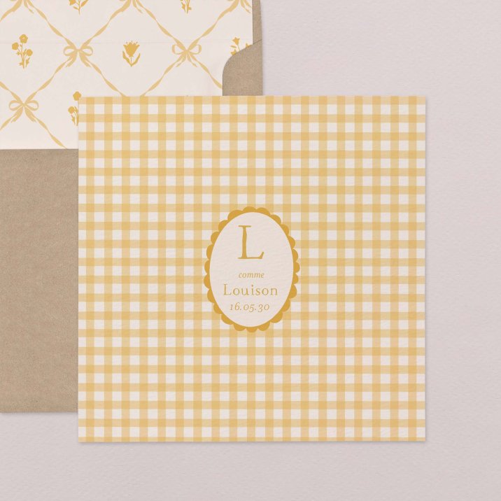 Joli vichy - moutarde