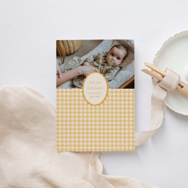 Joli vichy - moutarde