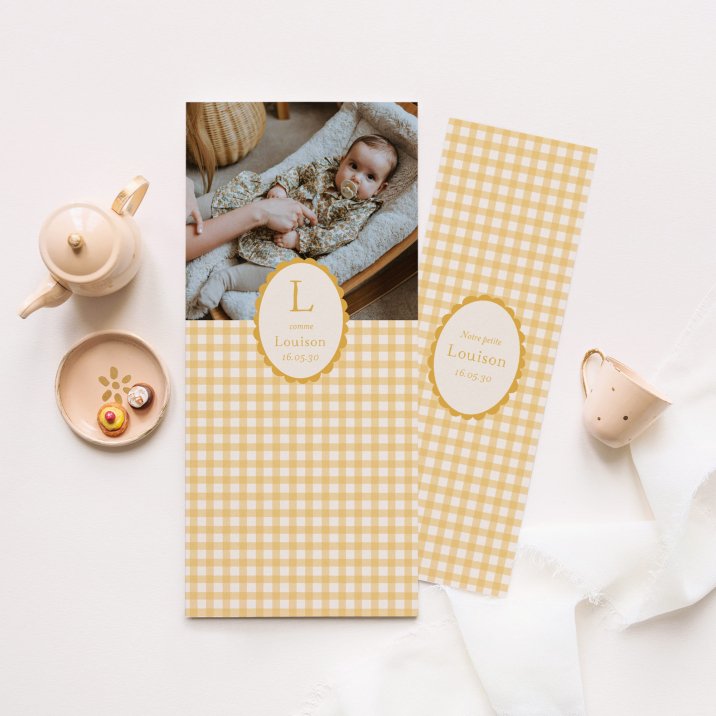 Joli vichy - moutarde