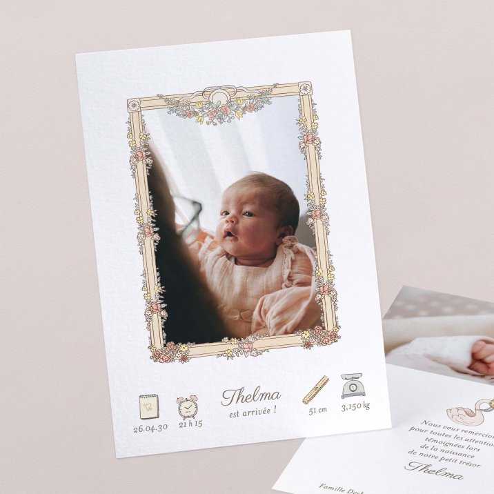 Mon premier portrait - rose