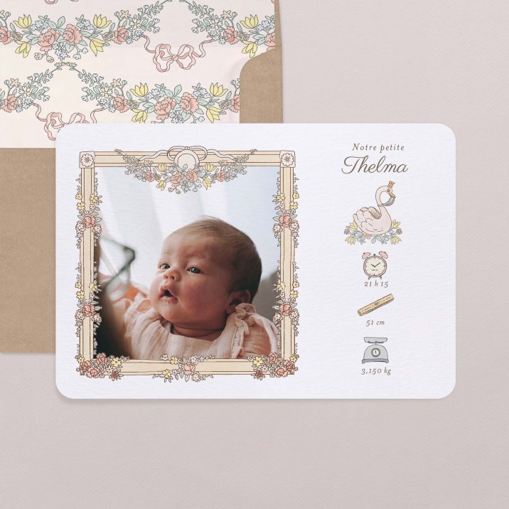 Mon premier portrait - rose