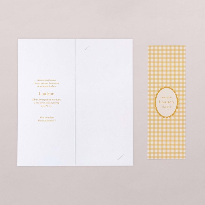 Joli vichy - moutarde